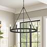 1_Dutton 27 3/4" Wide Black Coal 6-Light Chandelier
