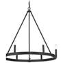 3_Dutton 27 3/4" Wide Black Coal 6-Light Chandelier more views