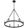 4_Dutton 27 3/4" Wide Black Coal 6-Light Chandelier more views