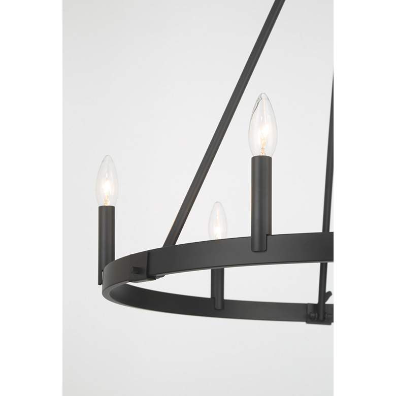 Image 5 Dutton 27 3/4" Wide Black Coal 6-Light Chandelier more views