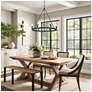 7_Dutton 27 3/4" Wide Black Coal 6-Light Chandelier more views