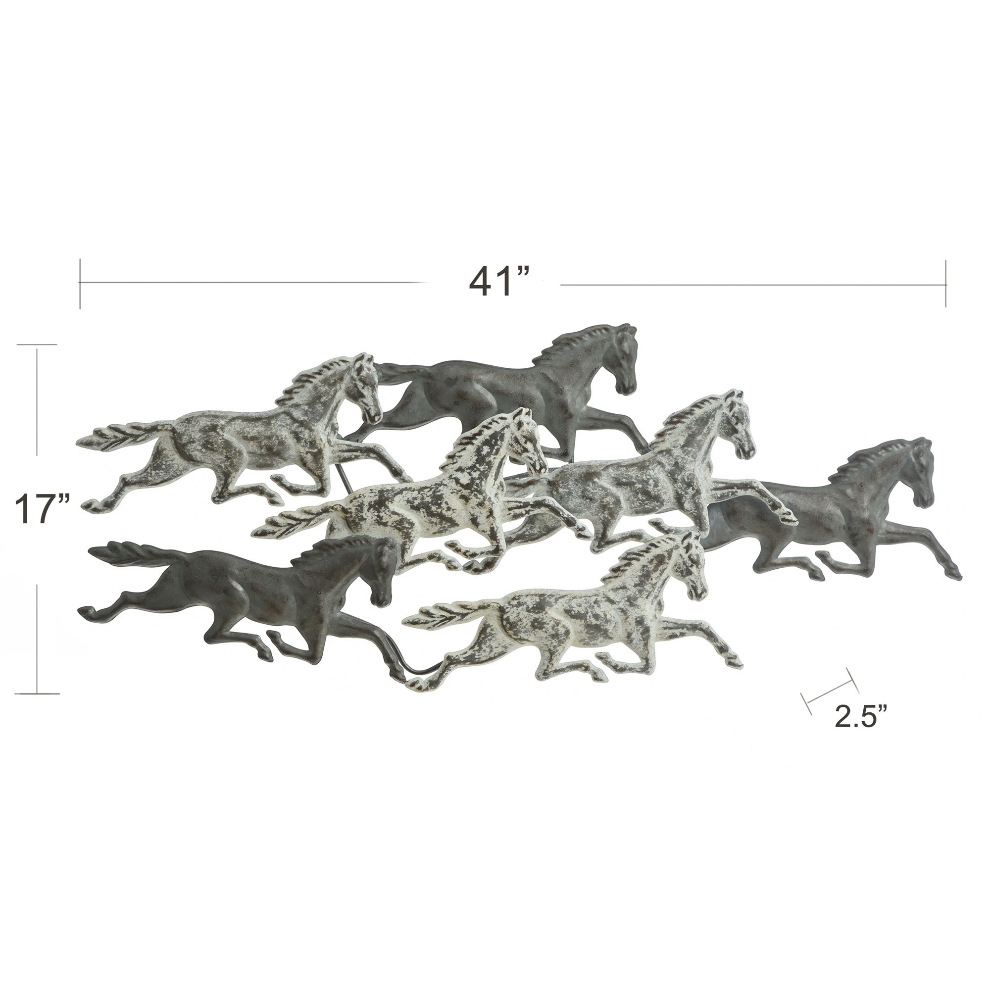 Image 7 Dutton 41"W x 17"H Off to the Races Metal Wall Art more views