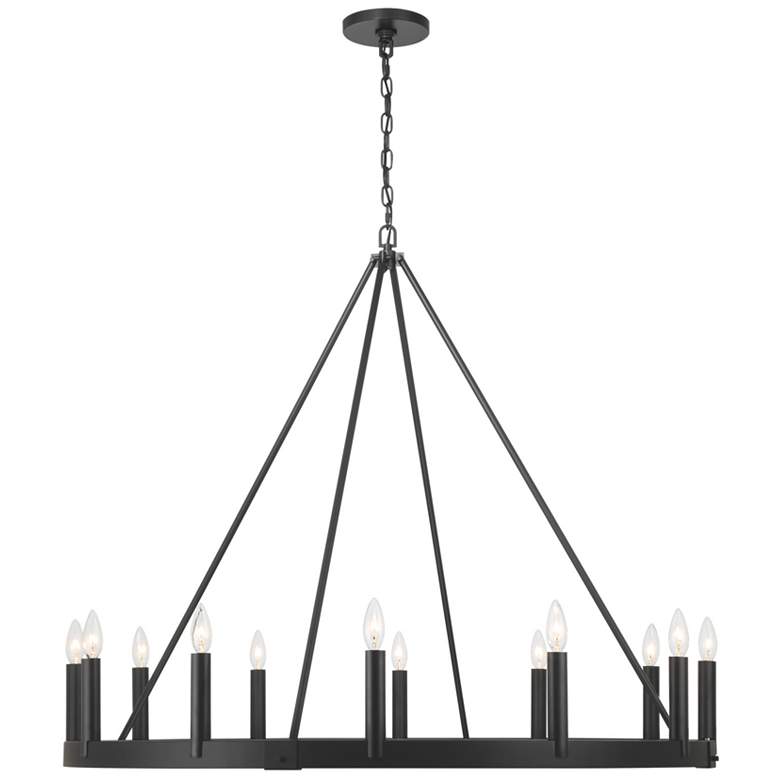 Image 2 Dutton 42 3/4" Wide Coal Black 12-Light Chandelier