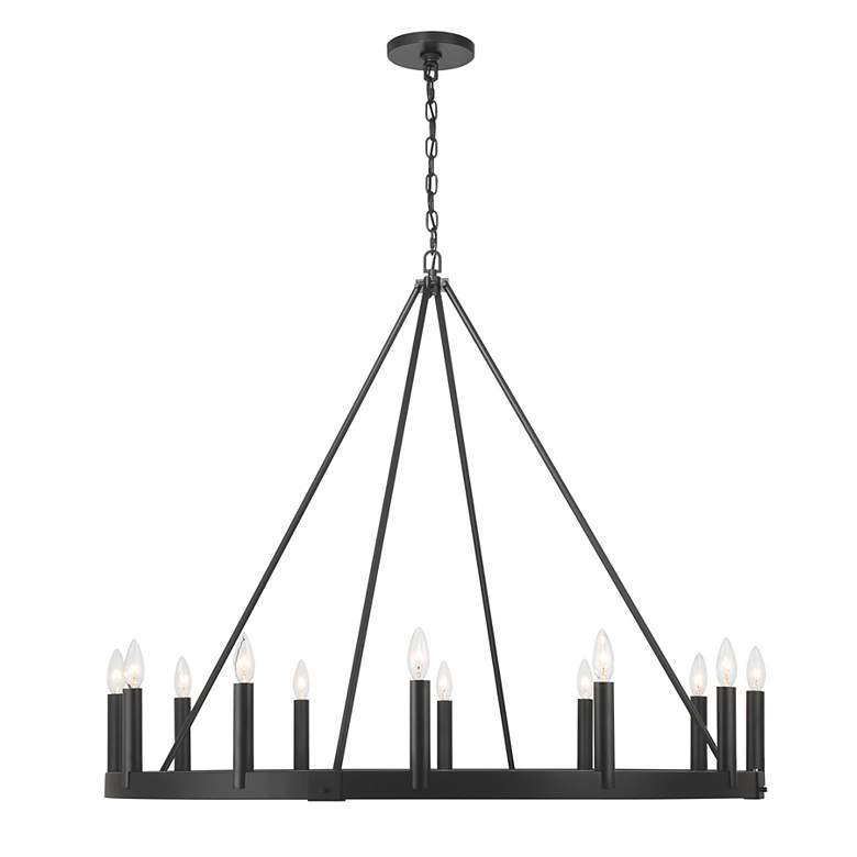 Image 3 Dutton 42 3/4" Wide Coal Black 12-Light Chandelier more views