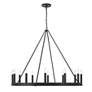 3_Dutton 42 3/4" Wide Coal Black 12-Light Chandelier more views