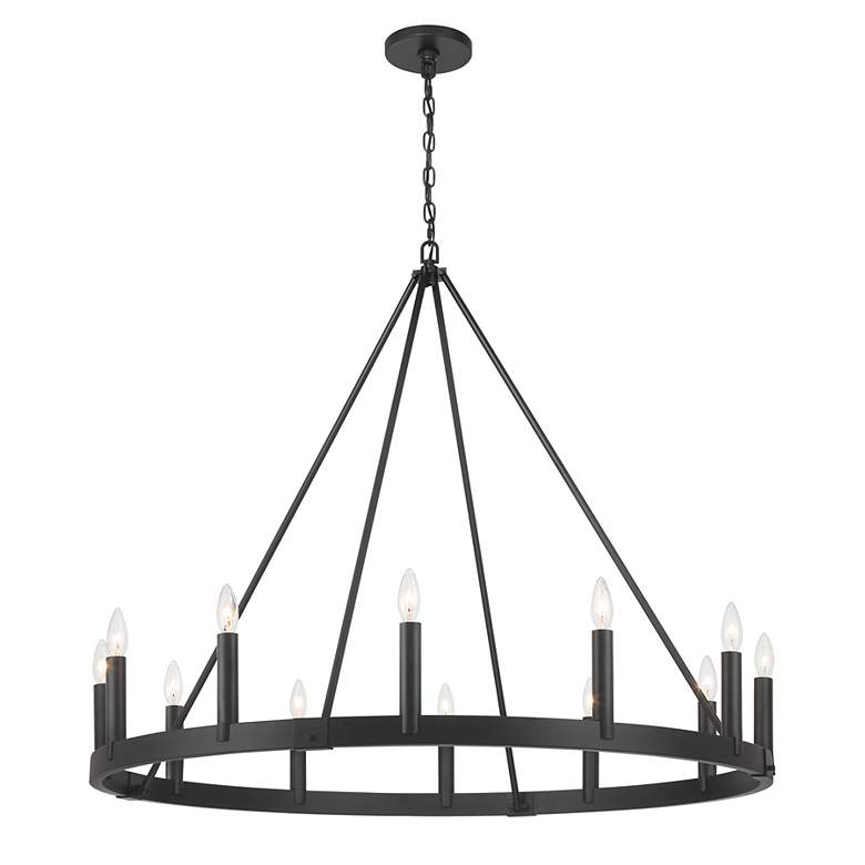 Image 4 Dutton 42 3/4" Wide Coal Black 12-Light Chandelier more views