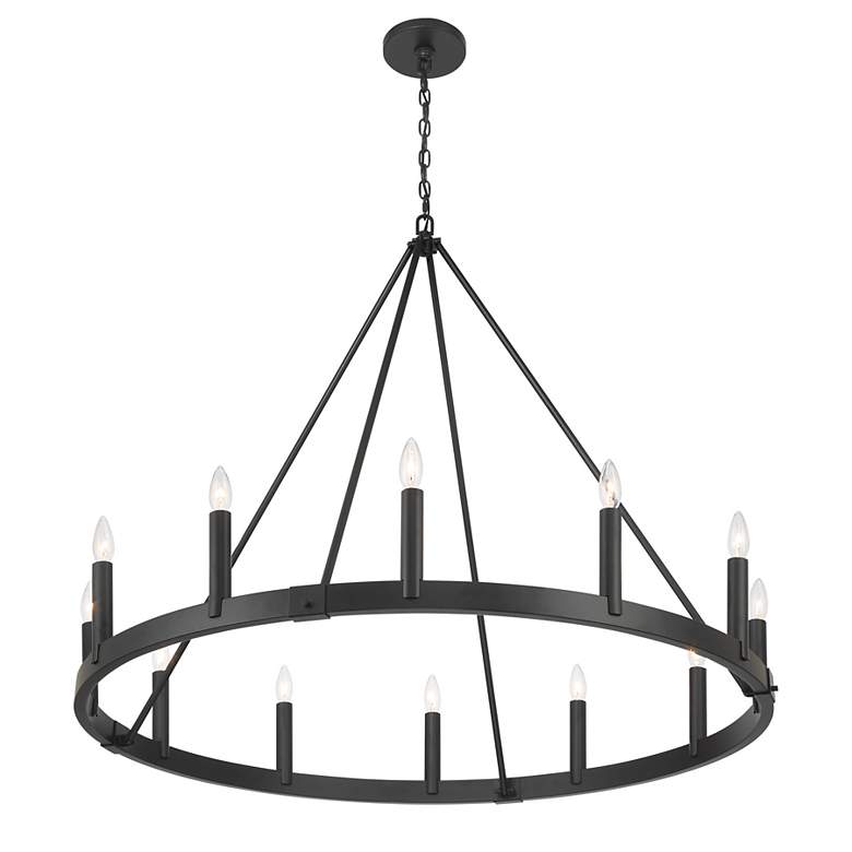 Image 5 Dutton 42 3/4" Wide Coal Black 12-Light Chandelier more views