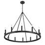 5_Dutton 42 3/4" Wide Coal Black 12-Light Chandelier more views