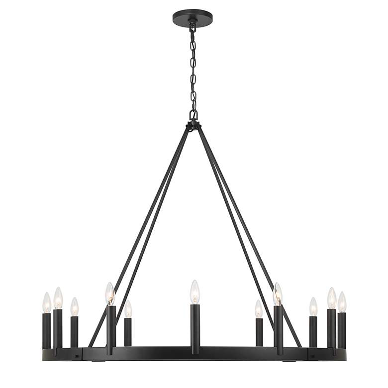Image 6 Dutton 42 3/4" Wide Coal Black 12-Light Chandelier more views
