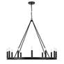 6_Dutton 42 3/4" Wide Coal Black 12-Light Chandelier more views