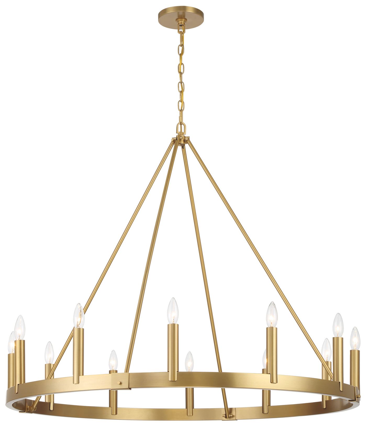 Image 3 Dutton 42 3/4" Wide Signature Brass 12-Light Chandelier more views