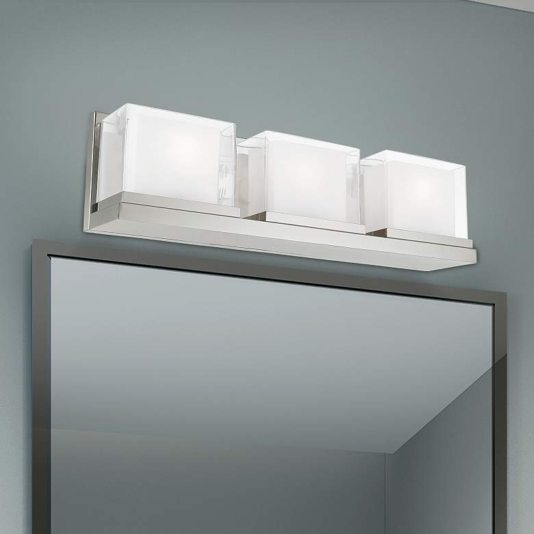 Image 1 Duval 3 Light Polished Chrome Bath Vanity