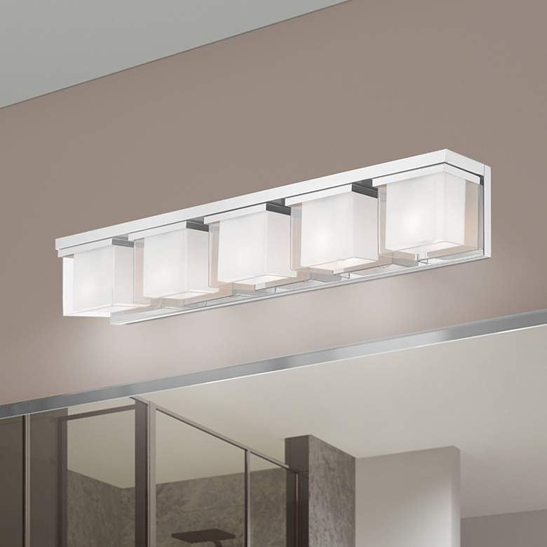 Image 1 Duval 5 Light Polished Chrome Bath Vanity