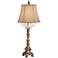Duval Aged Gold Crystal Candlestick Table Lamp
