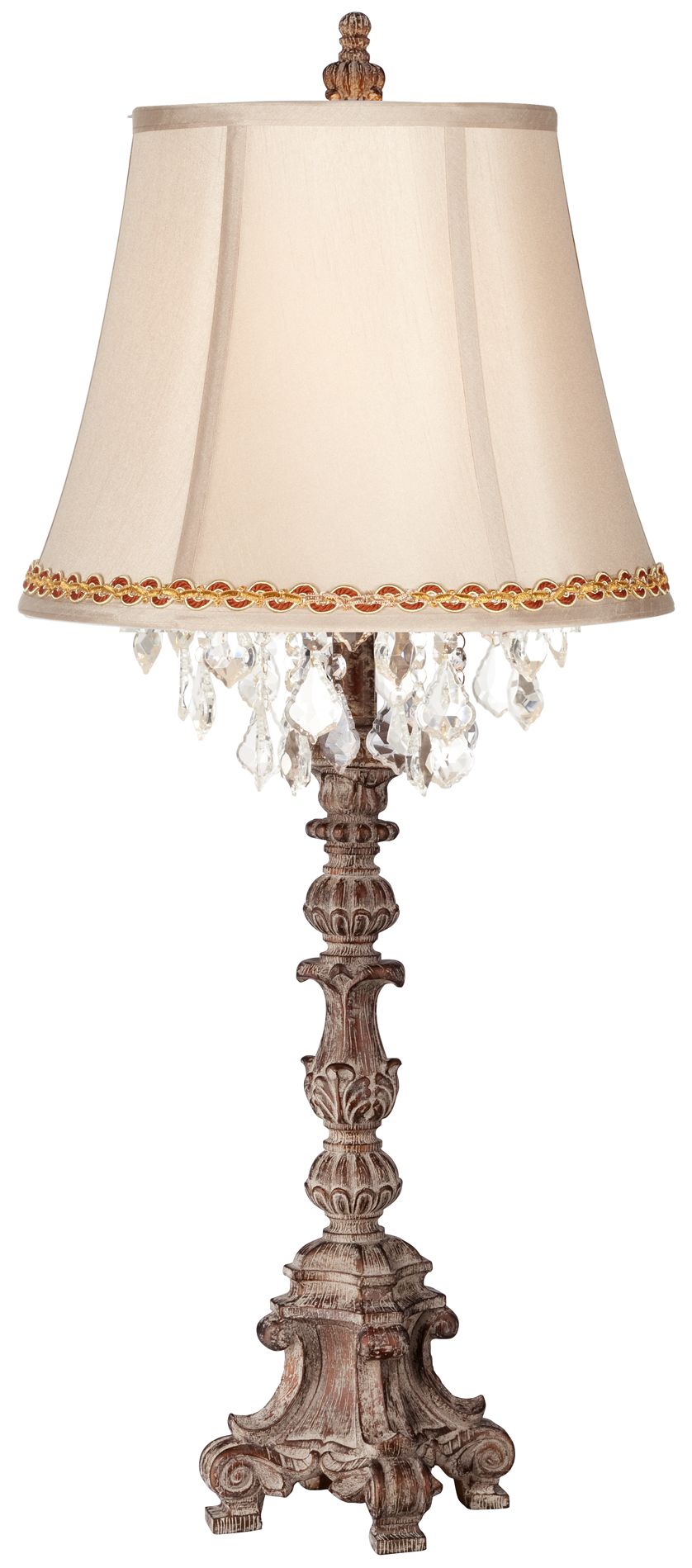 Duval French Crystal Candlestick Table Lamp 6T439 Lamps Plus