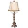 Duval French Crystal Table Lamp with Two Tone Braid Trim