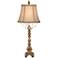 Duval Gold Crystal Table Lamp with Twist Scroll Trim