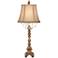 Duval Gold Crystal Table Lamp with Two Tone Braid Trim
