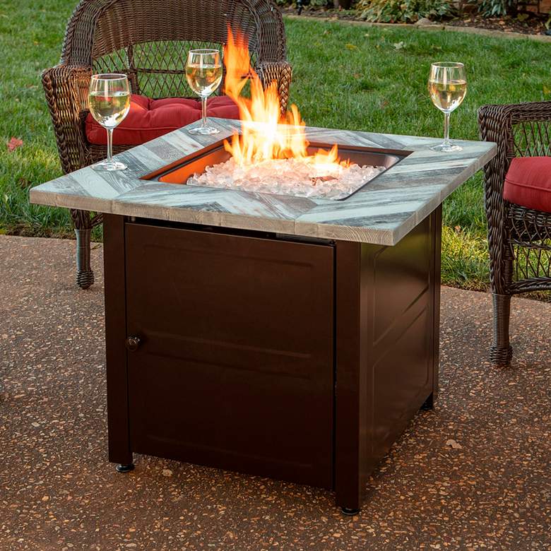 Duvall 30&quot; Wide LP Gas Fire Pit Table
