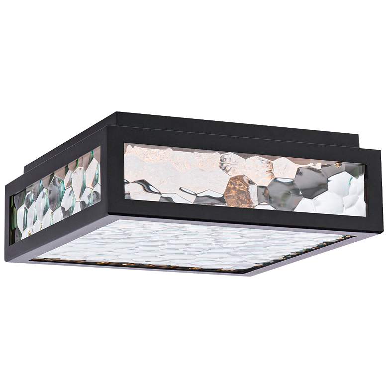 Image 2 DweLED 13" Wide Black LED Outdoor Ceiling Light