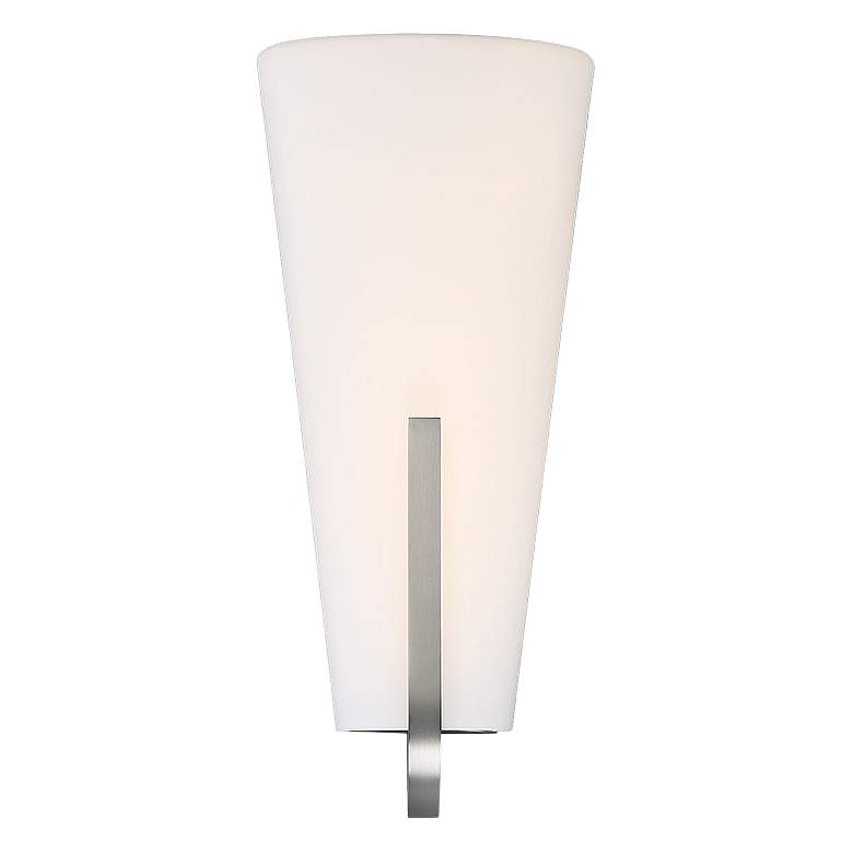 Image 1 dweLED Aviator 18" High Satin Nickel LED Wall Sconce