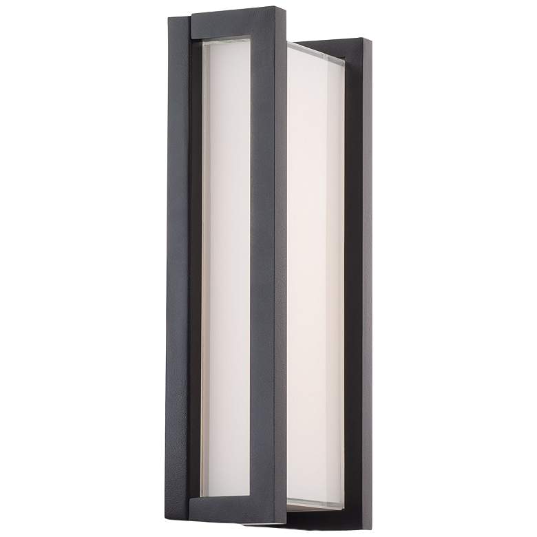 Image 1 dweLED Axel 11 inch High Black Finish Modern LED Outdoor Wall Light