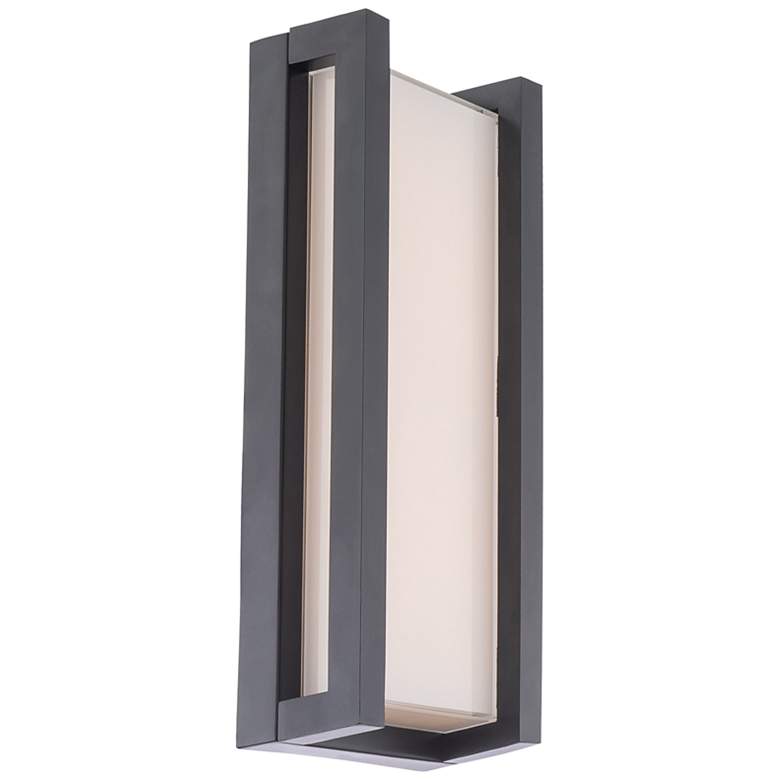 Image 1 dweLED Axel 14" High Black Finish Modern LED Outdoor Wall Light