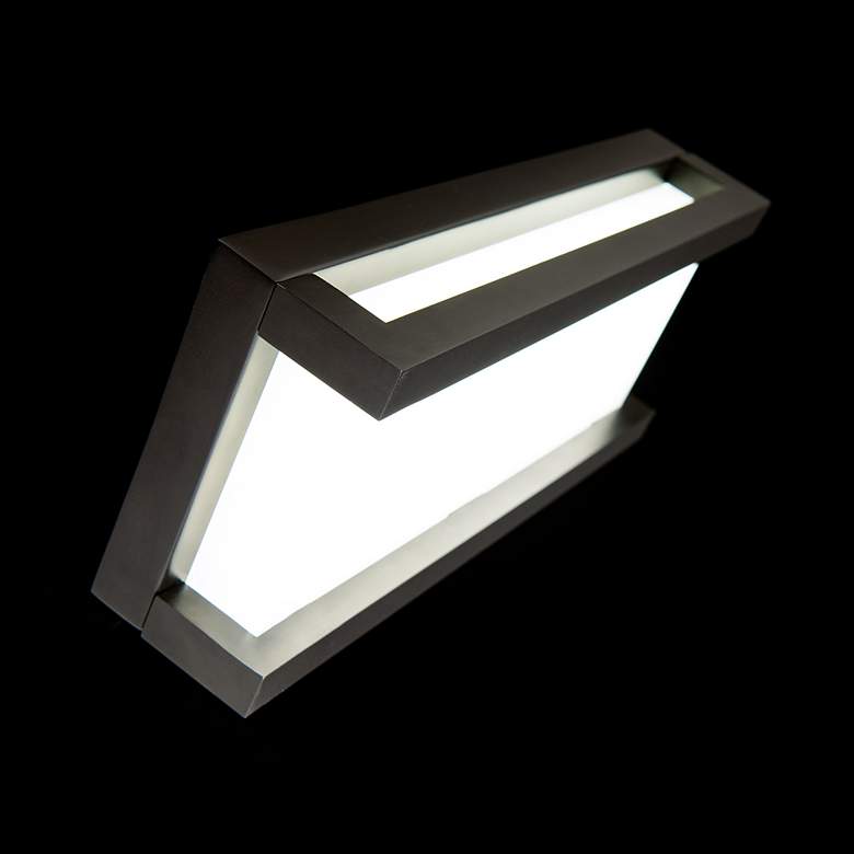 Image 5 dweLED Axel 14" High Black Finish Modern LED Outdoor Wall Light more views