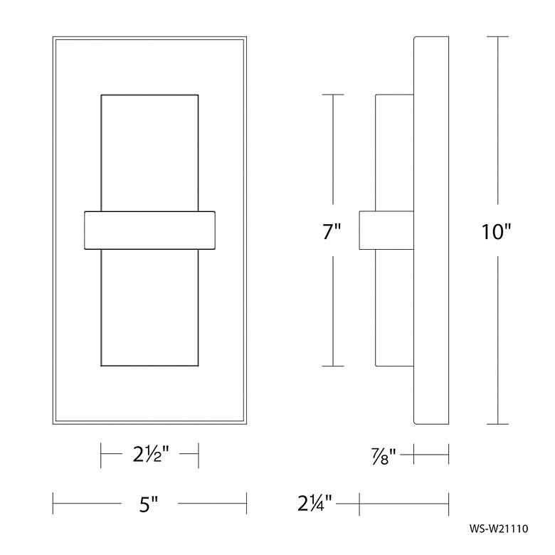 Image 6 dweLED Bandeau 10" High Black LED ADA Outdoor Wall Light more views