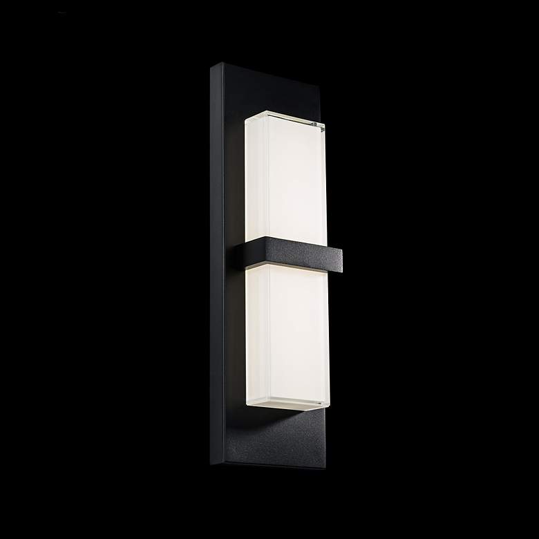 Image 4 dweLED Bandeau 16" High Black LED ADA Outdoor Wall Light more views