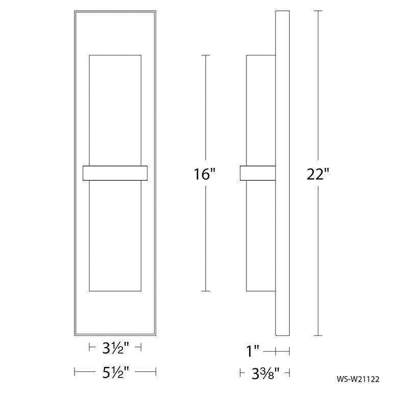 Image 5 dweLED Bandeau 22" High Black LED Outdoor Wall Light more views