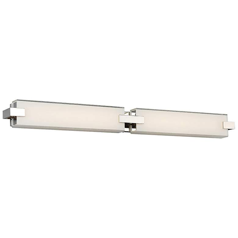 Image 1 dweLED Bliss 36 inch Wide Polished Nickel 2-Light LED Bath Light