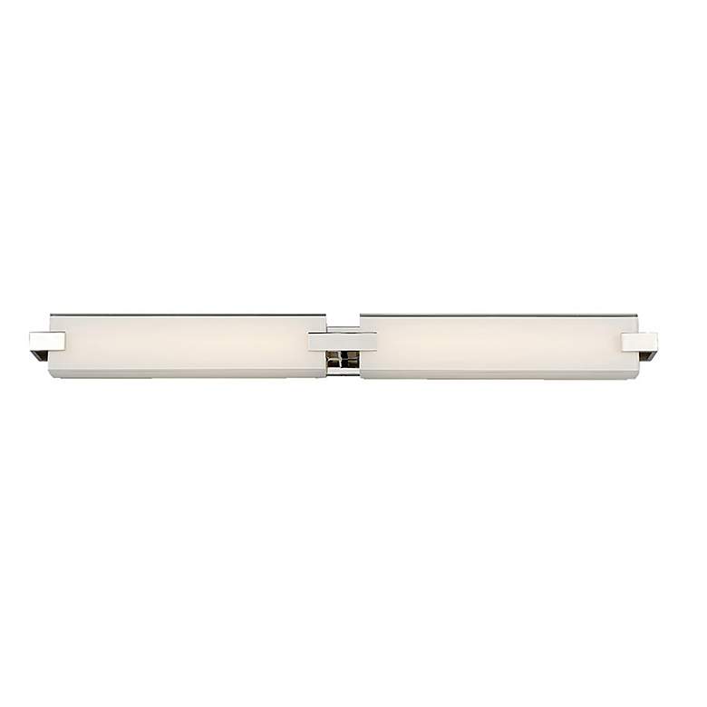 Image 2 dweLED Bliss 36" Wide Polished Nickel 2-Light LED Bath Light more views