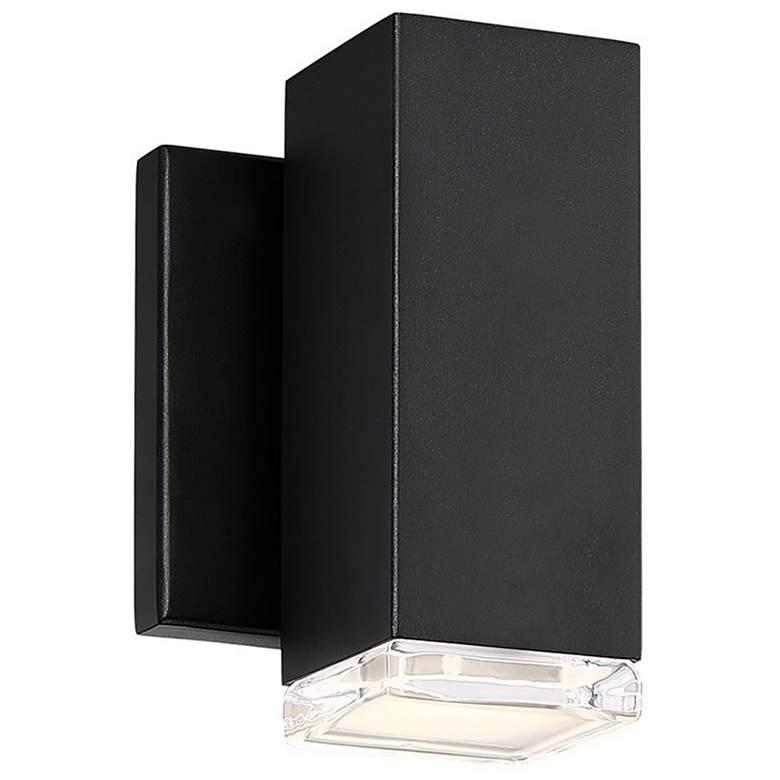 Image 1 dweLED Block 6 1/4" High Black LED Outdoor Wall Light