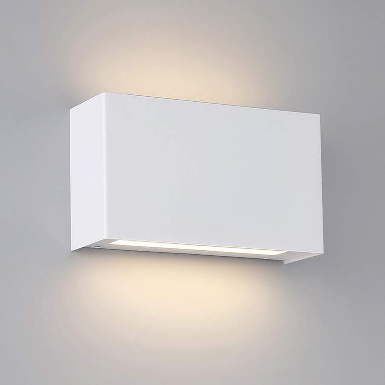 Image 1 dweLED Blok 7" High White LED Wall Sconce
