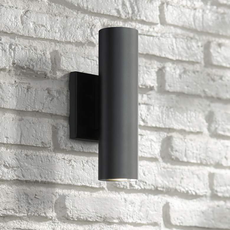 Image 1 dweLED Caliber 10" High Black LED Outdoor Wall Light