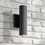 dweLED Caliber 10" High Black LED Outdoor Wall Light