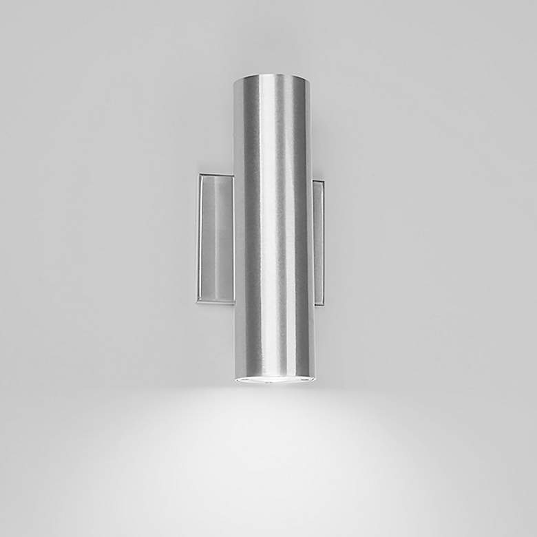 Image 1 dweLED Caliber 10" High Brushed Aluminum LED Outdoor Wall Light