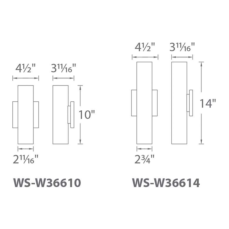 Image 3 dweLED Caliber 10" High Brushed Aluminum LED Outdoor Wall Light more views