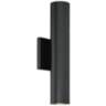 dweLED Caliber 14" High Black 2-Light Modern LED Outdoor Wall Light