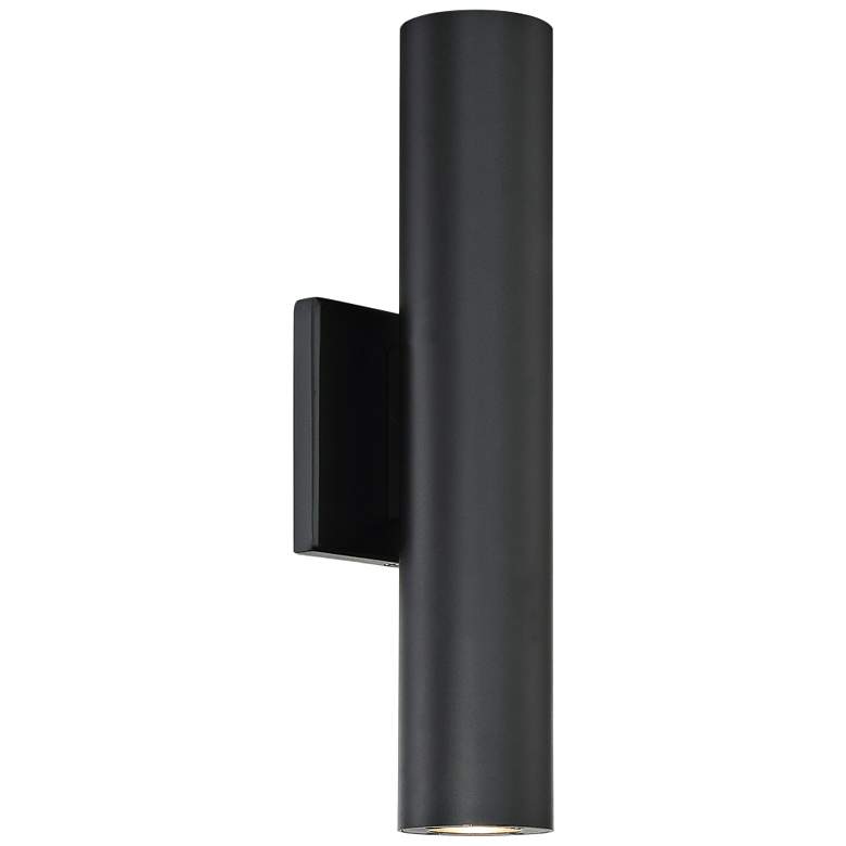 Image 1 dweLED Caliber 14 inch High Black 2-Light Modern LED Outdoor Wall Light