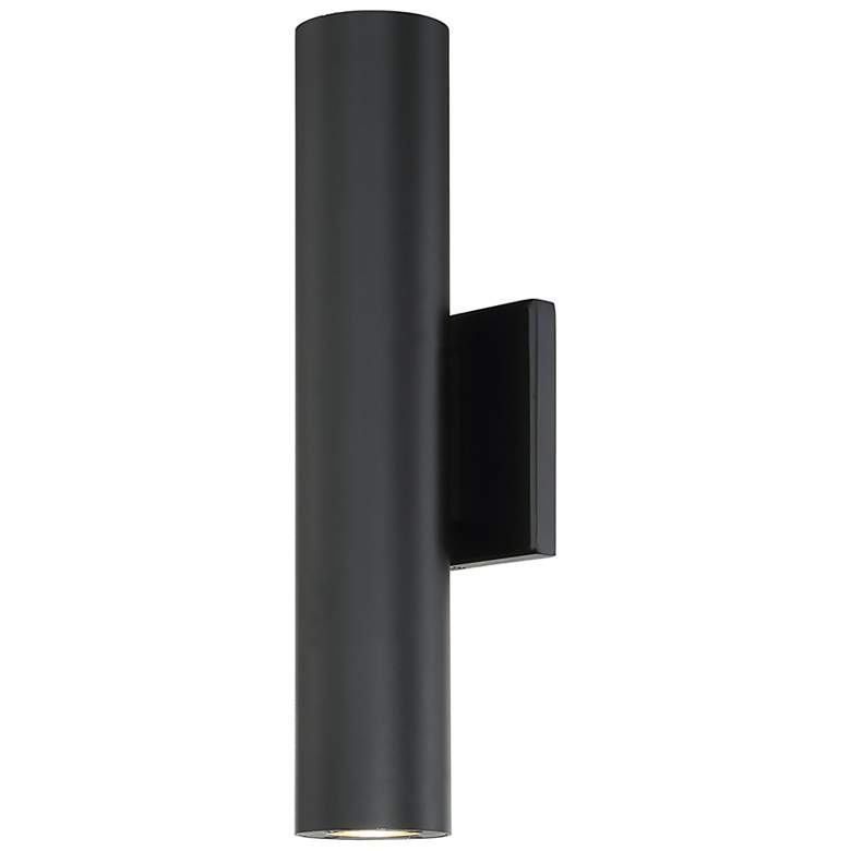 Image 1 dweLED Caliber 14 inch High Black 2-Light Modern LED Outdoor Wall Light