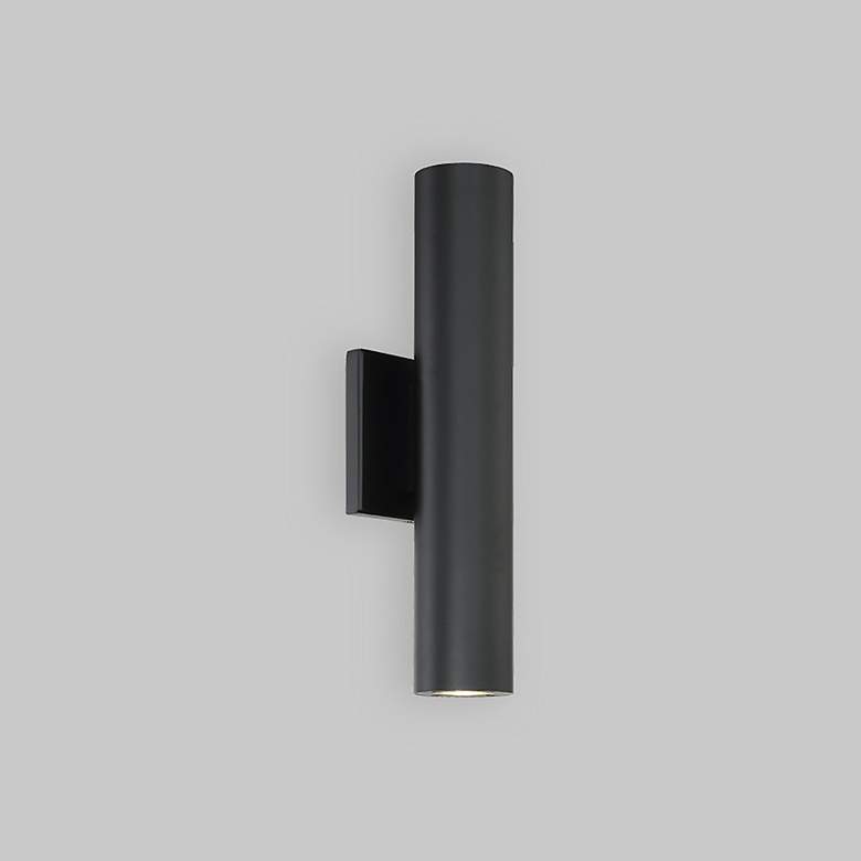 Image 1 dweLED Caliber 14" High Black 2-Light Modern LED Outdoor Wall Light