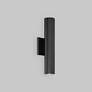 1_dweLED Caliber 14" High Black 2-Light Modern LED Outdoor Wall Light