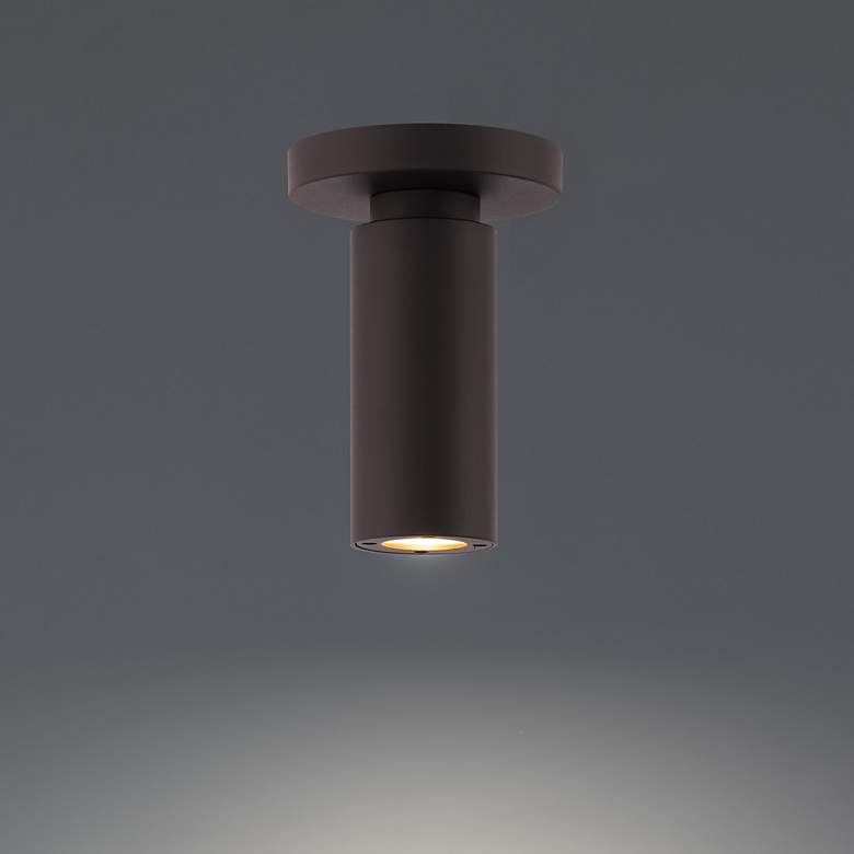 Image 1 dweLED Caliber 2 1/2" Wide Bronze LED Outdoor Ceiling Light
