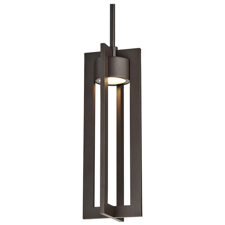 Image 2 dweLED Chamber 16" High Bronze LED Outdoor Hanging Light