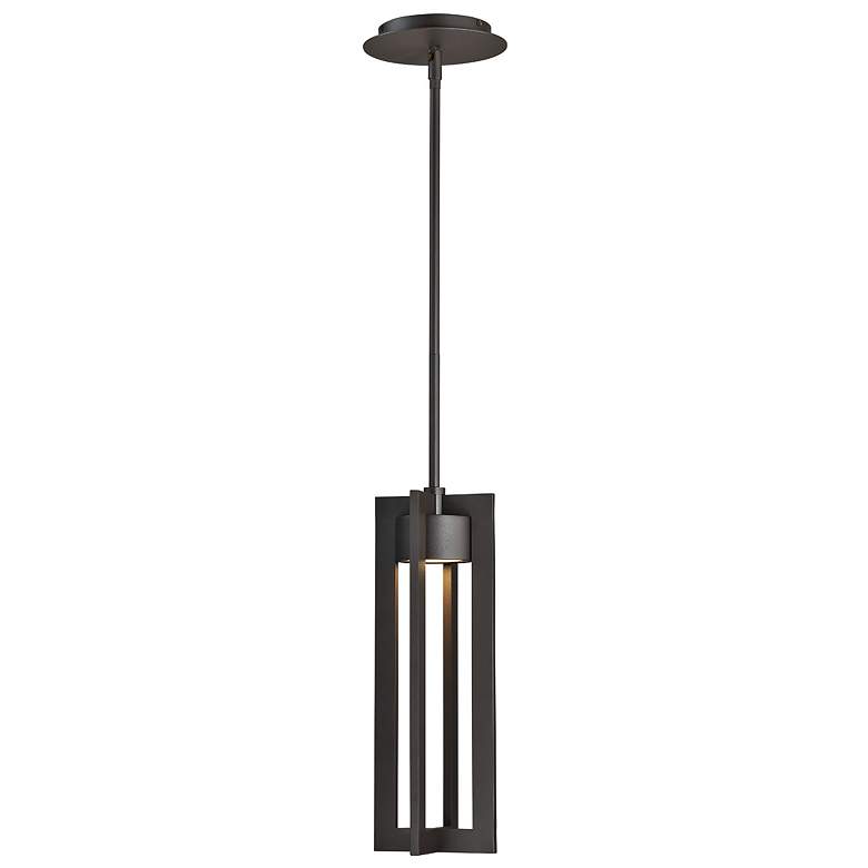 Image 3 dweLED Chamber 16" High Bronze LED Outdoor Hanging Light more views