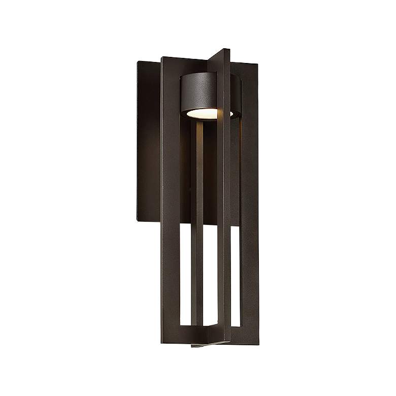 dweLED Chamber 16&quot; High Bronze LED Outdoor Wall Light