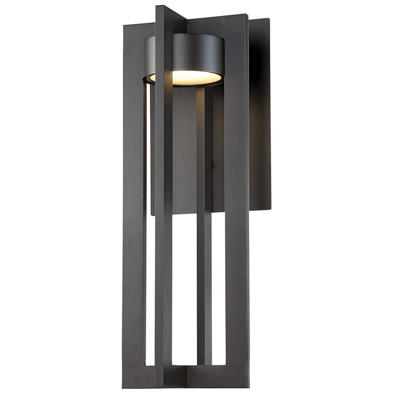 Image 2 dweLED Chamber 20" High Bronze LED Outdoor Wall Light