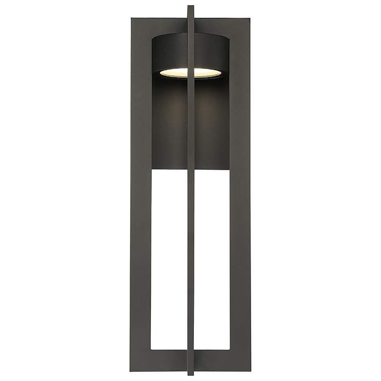 Image 1 dweLED Chamber 25" High Black LED Outdoor Wall Light